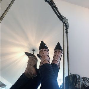 Black Studded Heels 6.5